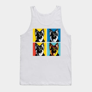 Pop Retro German Shepherd Art - Cute Puppy Tank Top